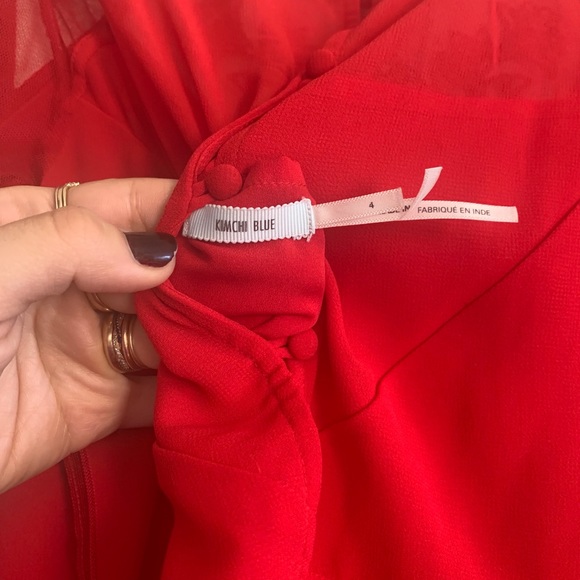 Red Sweetheart Mini Dress w/Lace - Picture 3 of 5